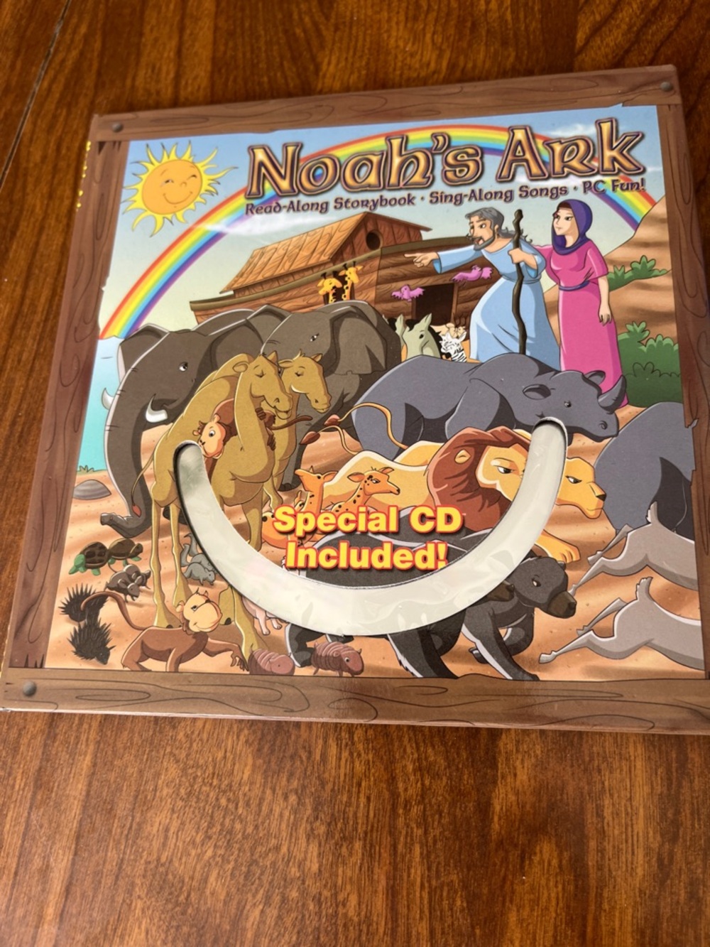 Noah's Ark Read-Along Storybook with Special CD - Colorful Animal Illustration
